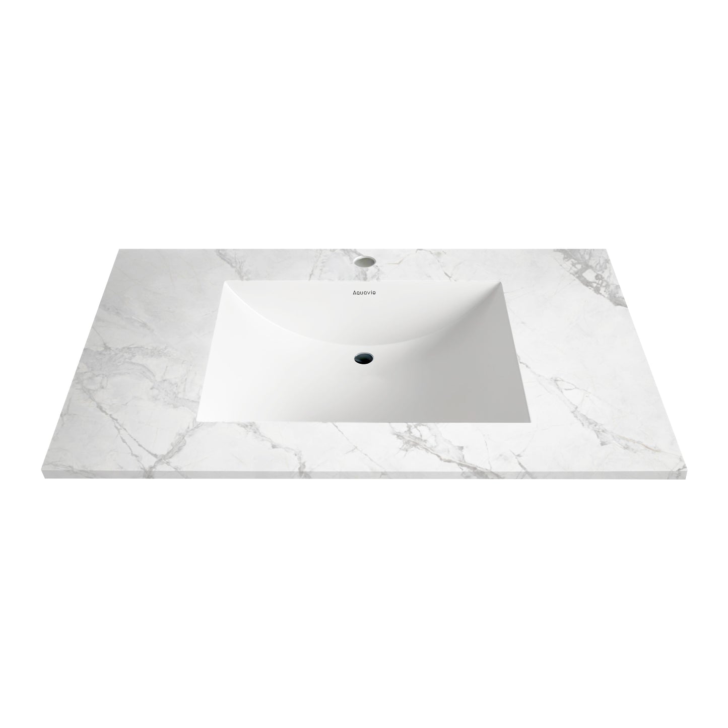 40”/48" Ultra-Thin Sintered Stone Vanity Top - Snowy River Finish | Lightweight & Durable