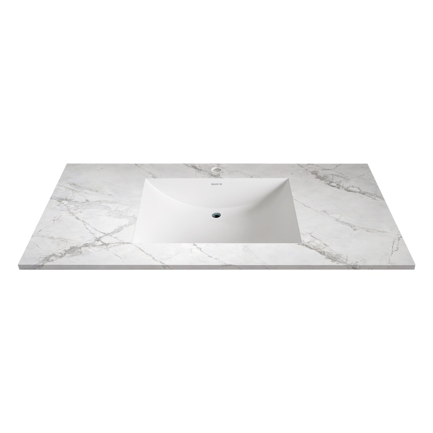 40”/48" Ultra-Thin Sintered Stone Vanity Top - Snowy River Finish | Lightweight & Durable