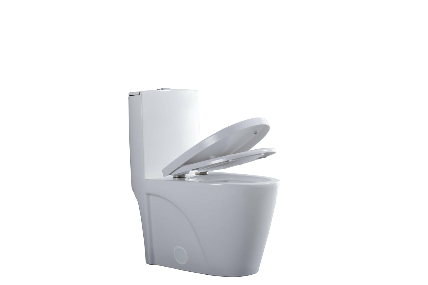 2182 Rimless One-Piece Toilet with Dual-Flush, HTD Flush Mechanism, and ADA Compliance.