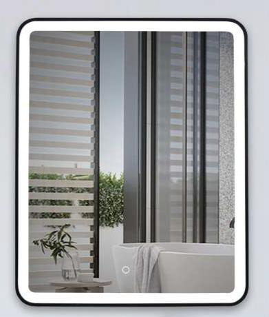 #10085 26" x 32" Mirror with integrated LED light edge, dimming and anti-fog functions.