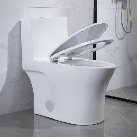 White Dual-Flush Siphonic One-Piece Toilet 0382Z-ADA